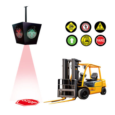AI Smart Forklift ضوء المنطقة الحمراء مع 100-220v AC وبناء سبيكة الألومنيوم لسلامة المستودع