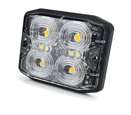 IP67 مقاوم للماء 12-24V DC Amber Yellow Flash LED Strobe Light لتحذير الطوارئ في الشاحنات
