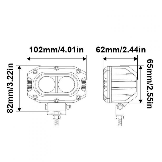 Hot Sell 10W Chromed LED أزرق رافعة شوكية بقعة Safety ضوء