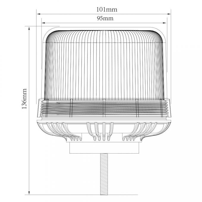 10-110V Car Roof Top Hazard Warning Flashing Safety Signal Beacon ضوء