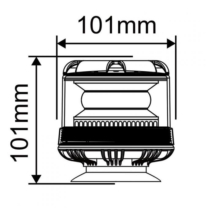 Magnet & Sucked Base Type 10-110V Beacon Warning ضوء China Factory