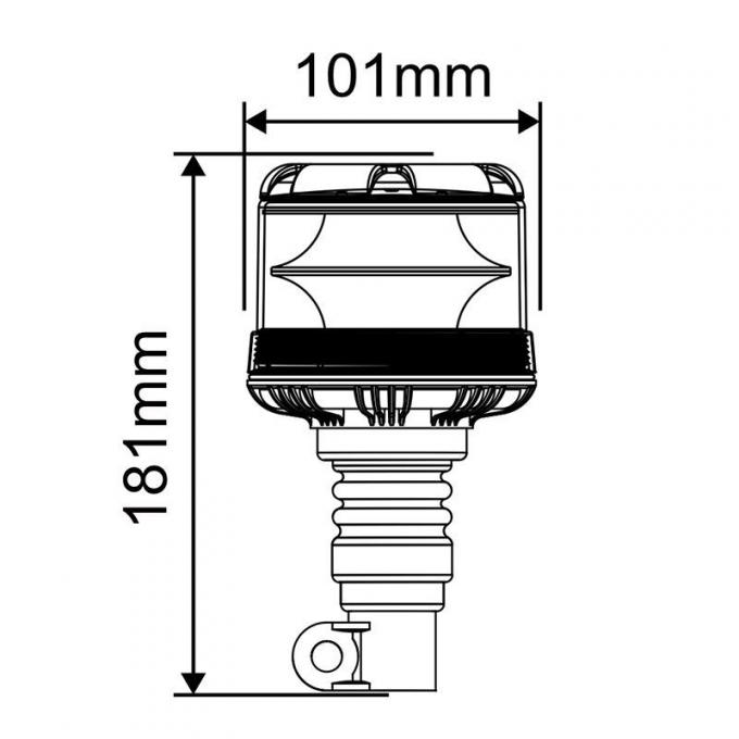 Pole DIN Pipe Mount DC10-36V Hazard Traffic Emergency Vehicle ضوء China