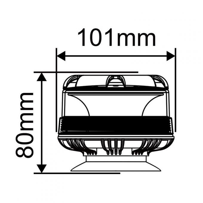 Magnet & Sucked Base Type ECE Flashing Beacon Warning ضوء China