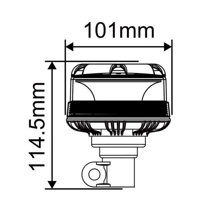 10-36V DC DIN Socket Multifunction Rotating Beacon ضوء China