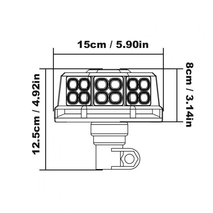 DIN Stem Base Type Amber Safety Strobe Beacon ضوء China Factory