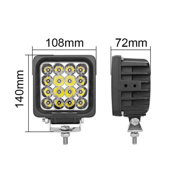 10-30V Professional Square 48W LED Work ضوء for Mining Machinery