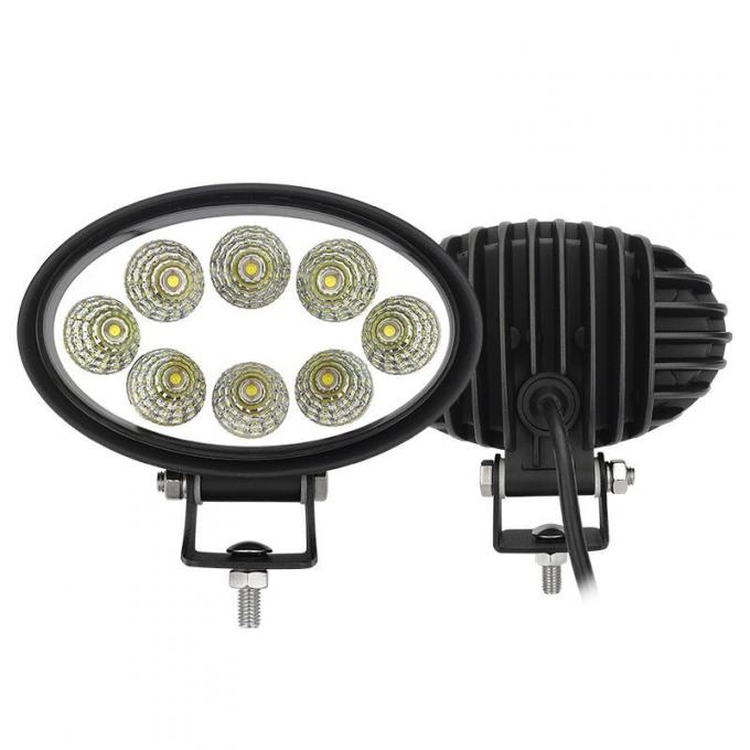 Oval LED Work ضوء 24W 12V 24V DC Waterproof Universal Flooding/بقعةضوء