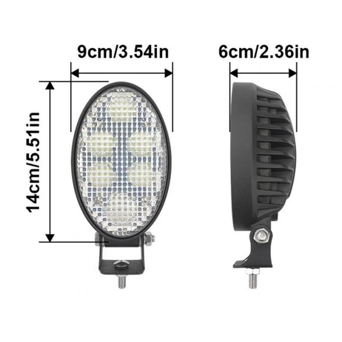 30W Oval رافعة شوكية Agriculture Tractor Oval LED Work ضوء