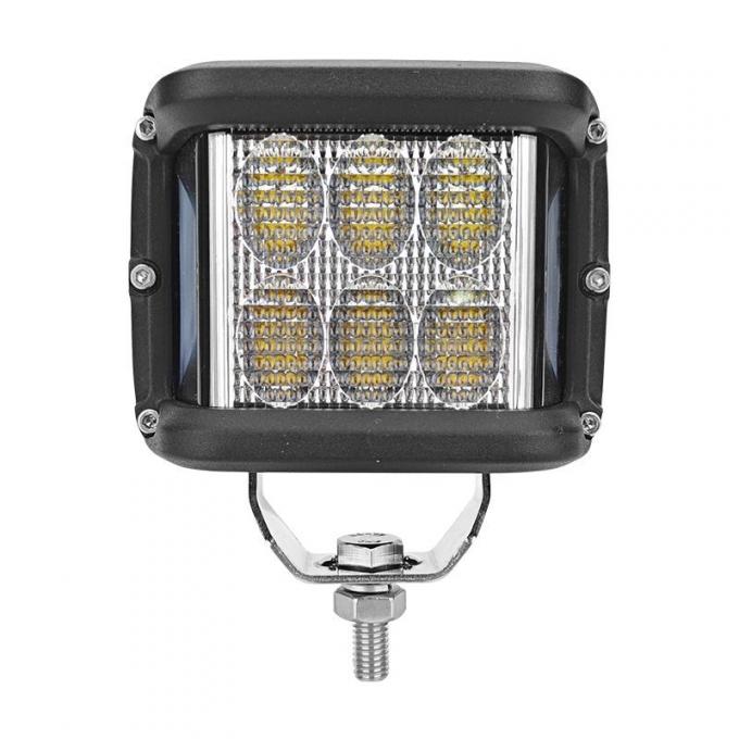 36W 12V 24V Flood Beam Dual Color Side Strobe LED Working ضوء