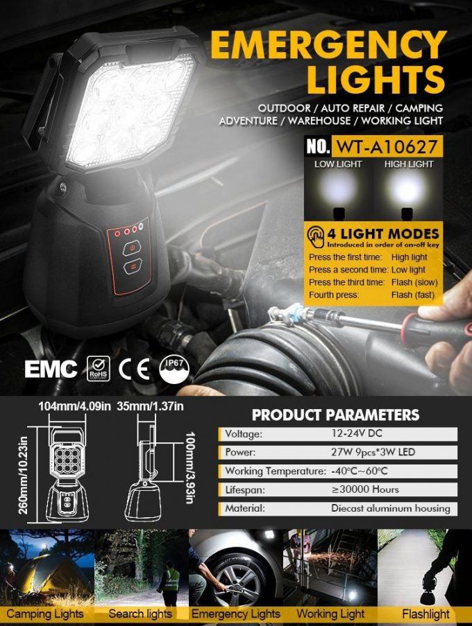 Portable LED Lantern Camping ضوء Rechargeable 4 Modes Camping Lantern ضوء