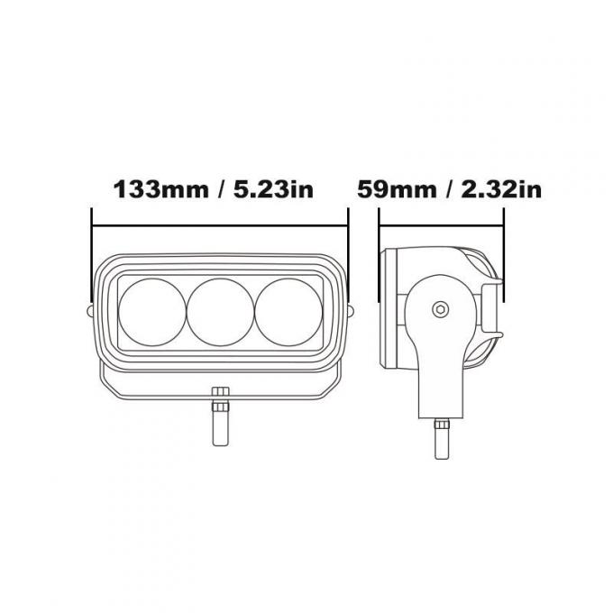 Waterproof 4.4 Inch Commercial LED Working على الطرق الوعرة High Quality Driving ضوء China