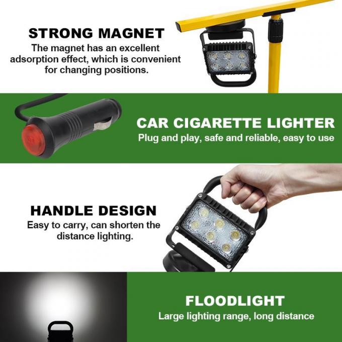 18W LED Work ضوء IP67 with Handheld & Cigarette ضوءer Plug China