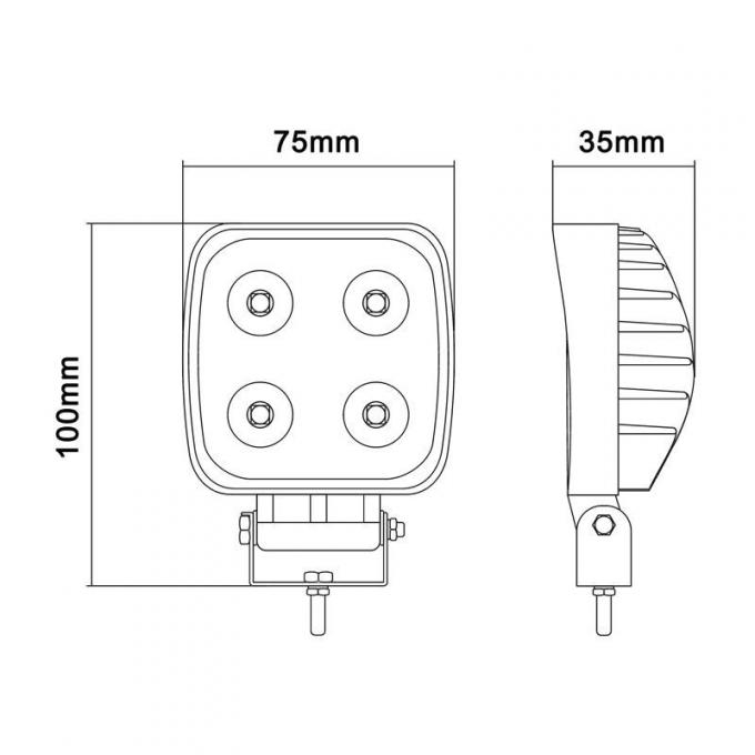 20W IP67 Waterproof 10-36V CE LED Work Tractor ضوء China