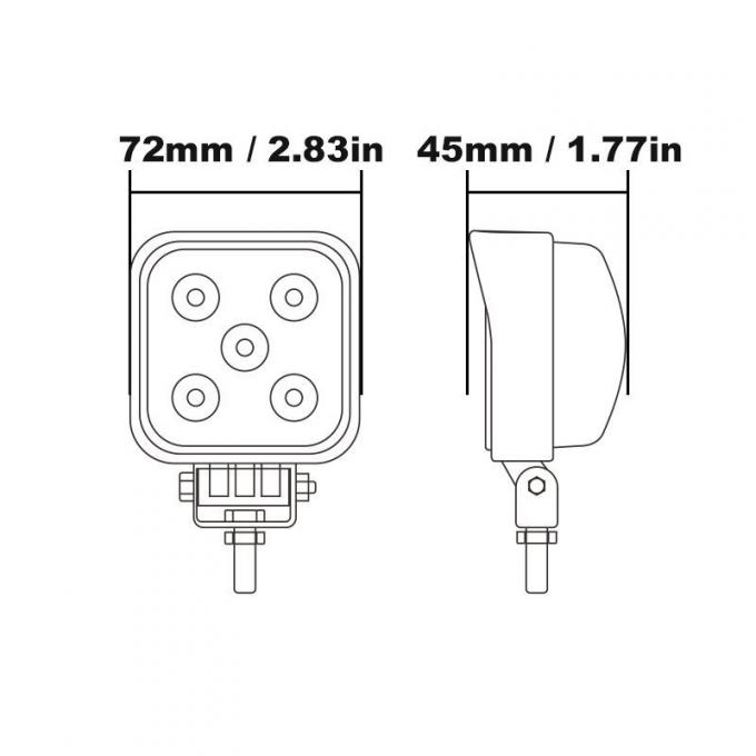 15W LED White Red أزرق Amber Work ضوء for Tractor and رافعة شوكية