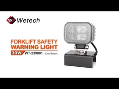 WT-239001 ضوء المنطقة الحمراء للرافعة الشوكية، مصابيح أمان للرافعة الشوكية LED بقوة 30 واط مع دعامة من الفولاذ المقاوم للصدأ